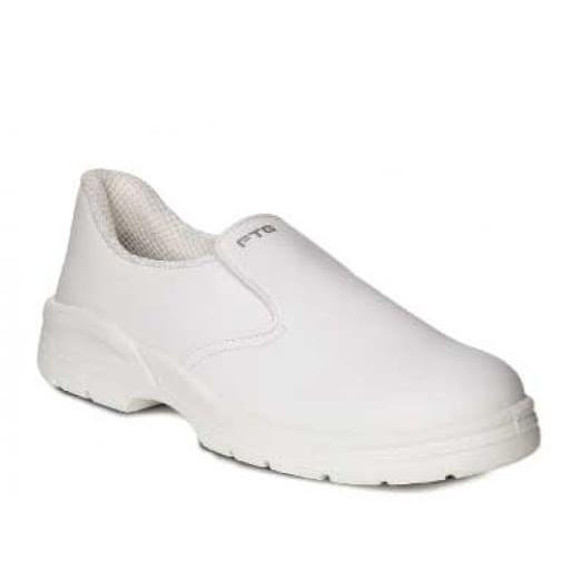 Scarpe antinfortunistiche Bianche Mocassino antinfortunistico FTG Chef White S2 SRC Antiscivolo