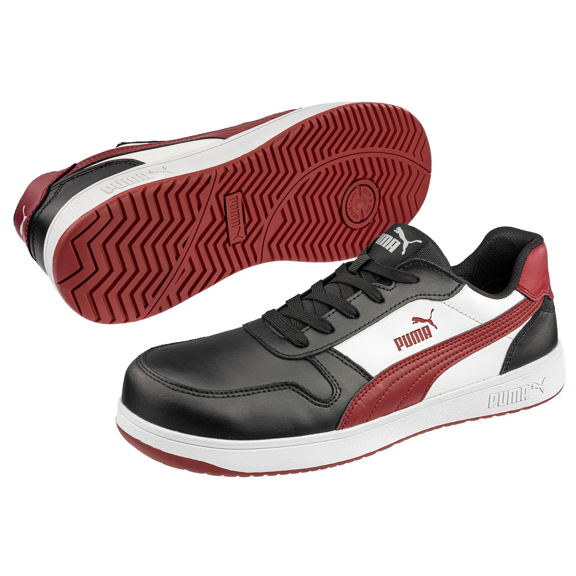 Scarpe antinfortunistiche Puma Frontcourt Black/White/Red Low S3 FO HRO ESD SRC 640200