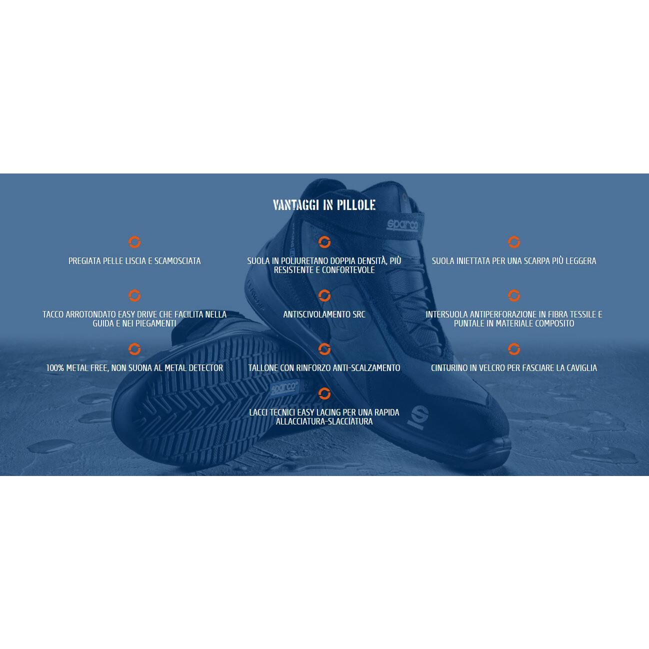 Scarpe antinfortunistiche Sparco - Racing EVO GRNR S3 SRC Invernali