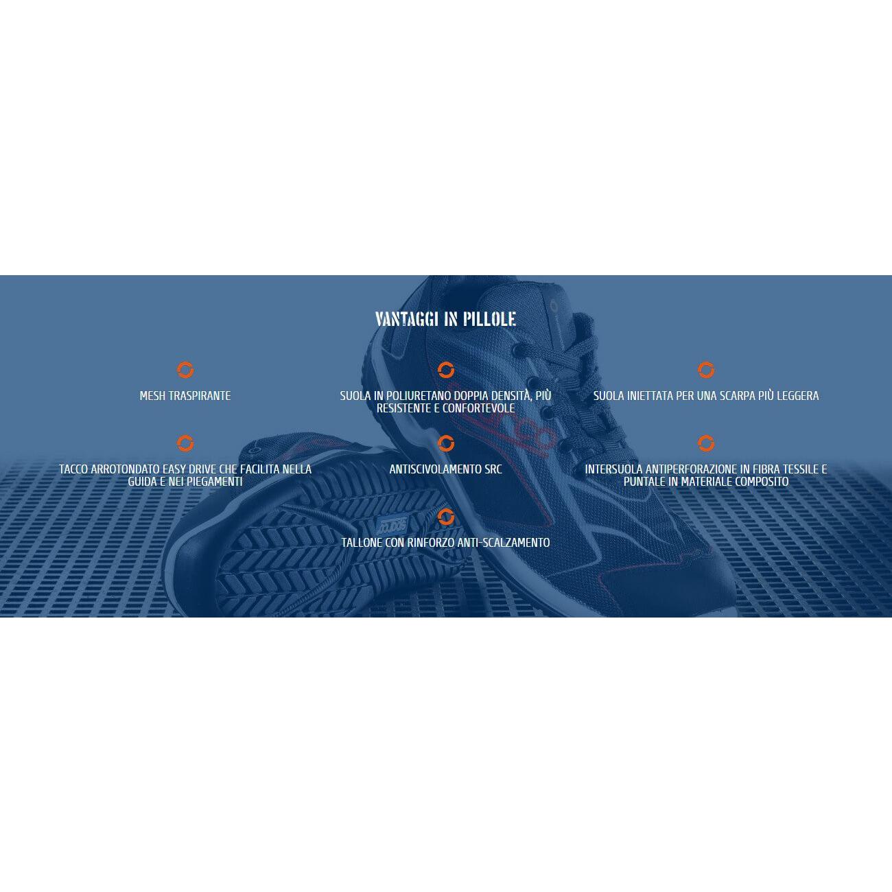 Scarpe antinfortunistiche Sparco - Touring NRVD S1P SRC Estive Leggere