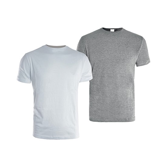 Set 2 T-Shirt Da Lavoro Kapriol 136451 Bianco e Grigio