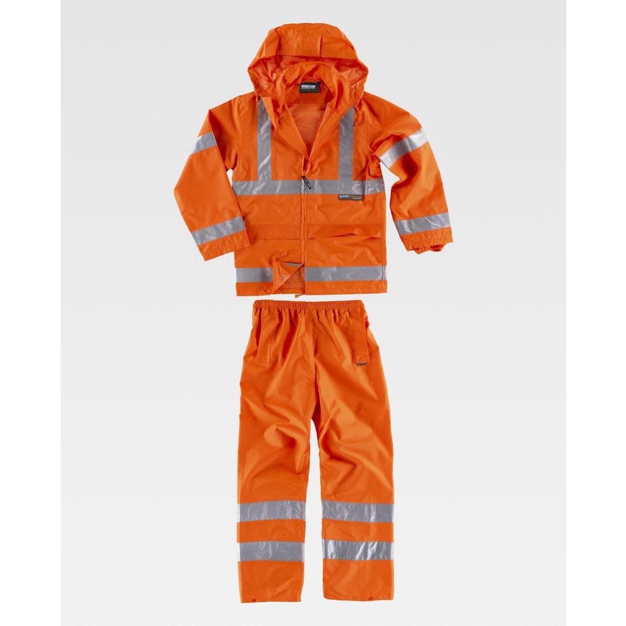 Set Alta Visibilit� Pantalone e Giacca Impermeabile S2010 - Workteam