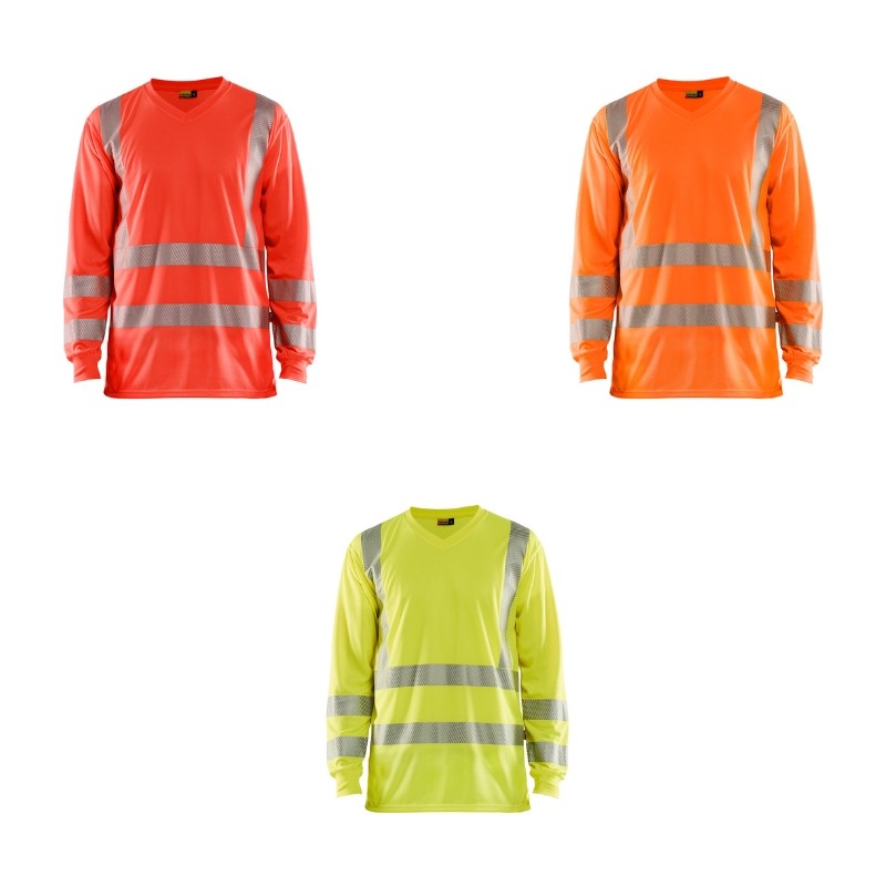 T-Shirt da Lavoro Alta Visibilit� Blaklader protezione raggi UV maniche lunghe 338510133300L