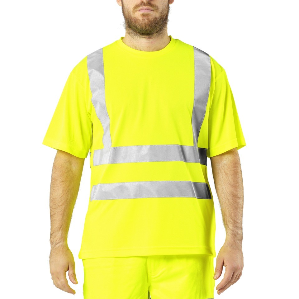 T-shirt Da Lavoro Alta Visibilit� Issa Line Basic Tee Hi Vi 08183NTS