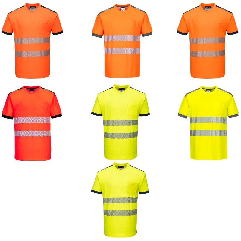 T-shirt da Lavoro Alta Visibilit� PW3 Cotton Comfort Portwest T181