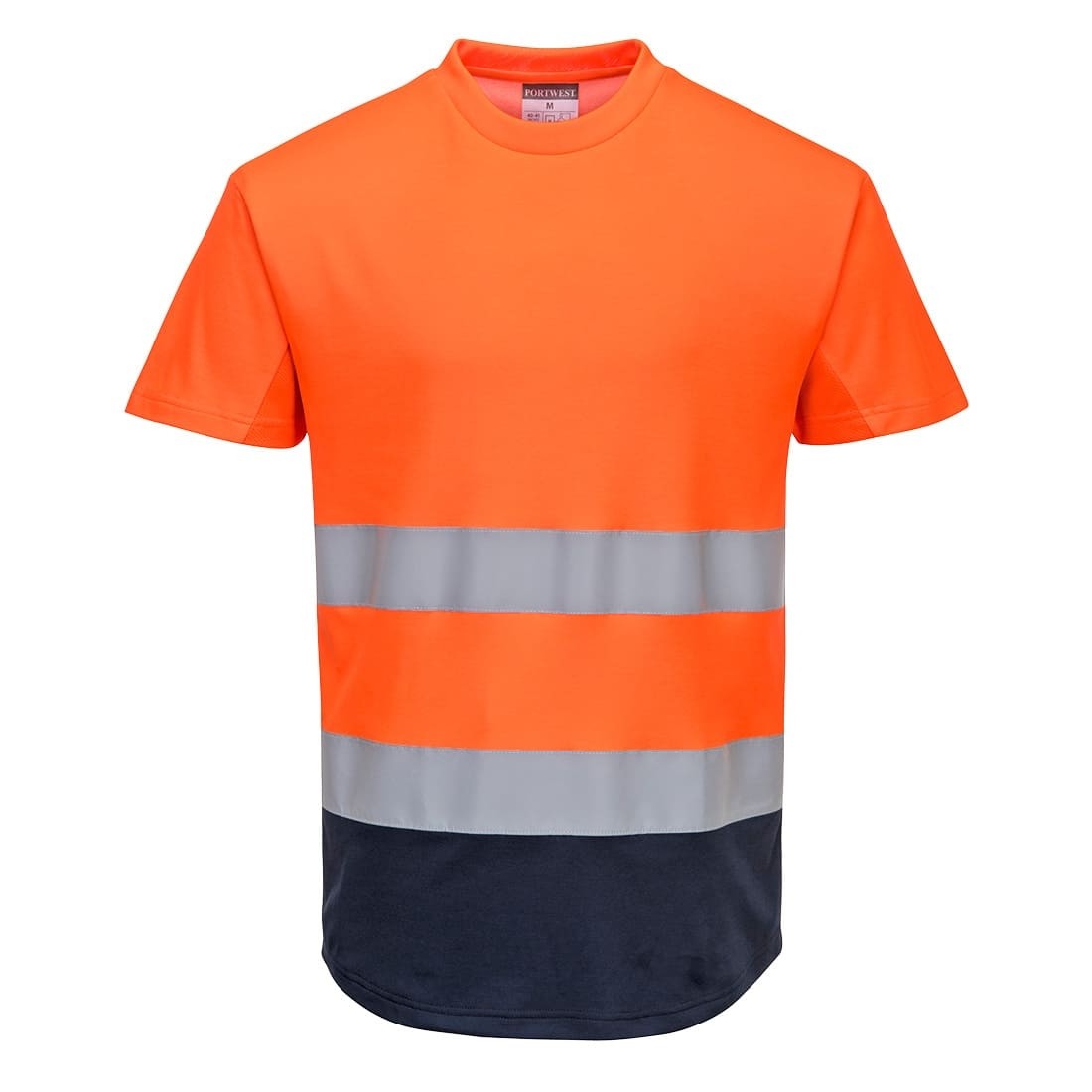 T-shirt da Lavoro Bicolore Mesh Cotton Alta Visibilit� Portwest C395