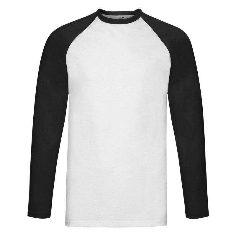 T-shirt da Lavoro Fruit of The Loom Baseball in Cotone a Manica Lunga FR610280