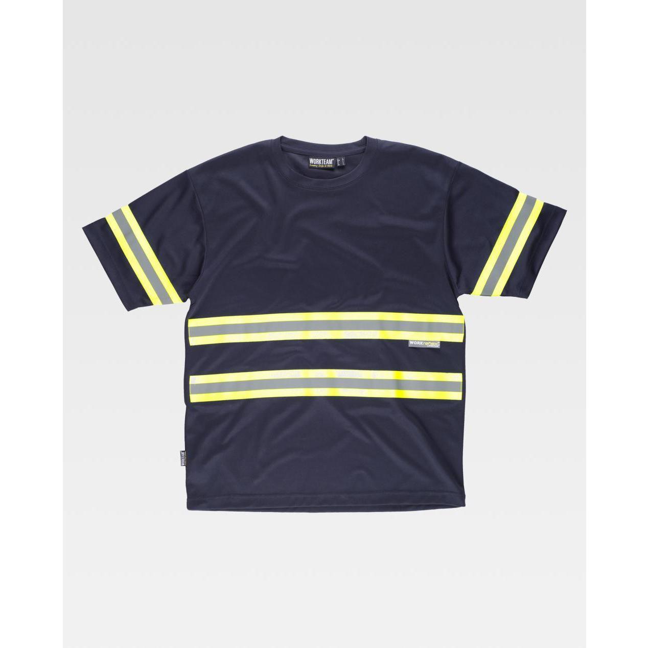 T-shirt da Lavoro Manica Corta con Bande C3936 - Workteam