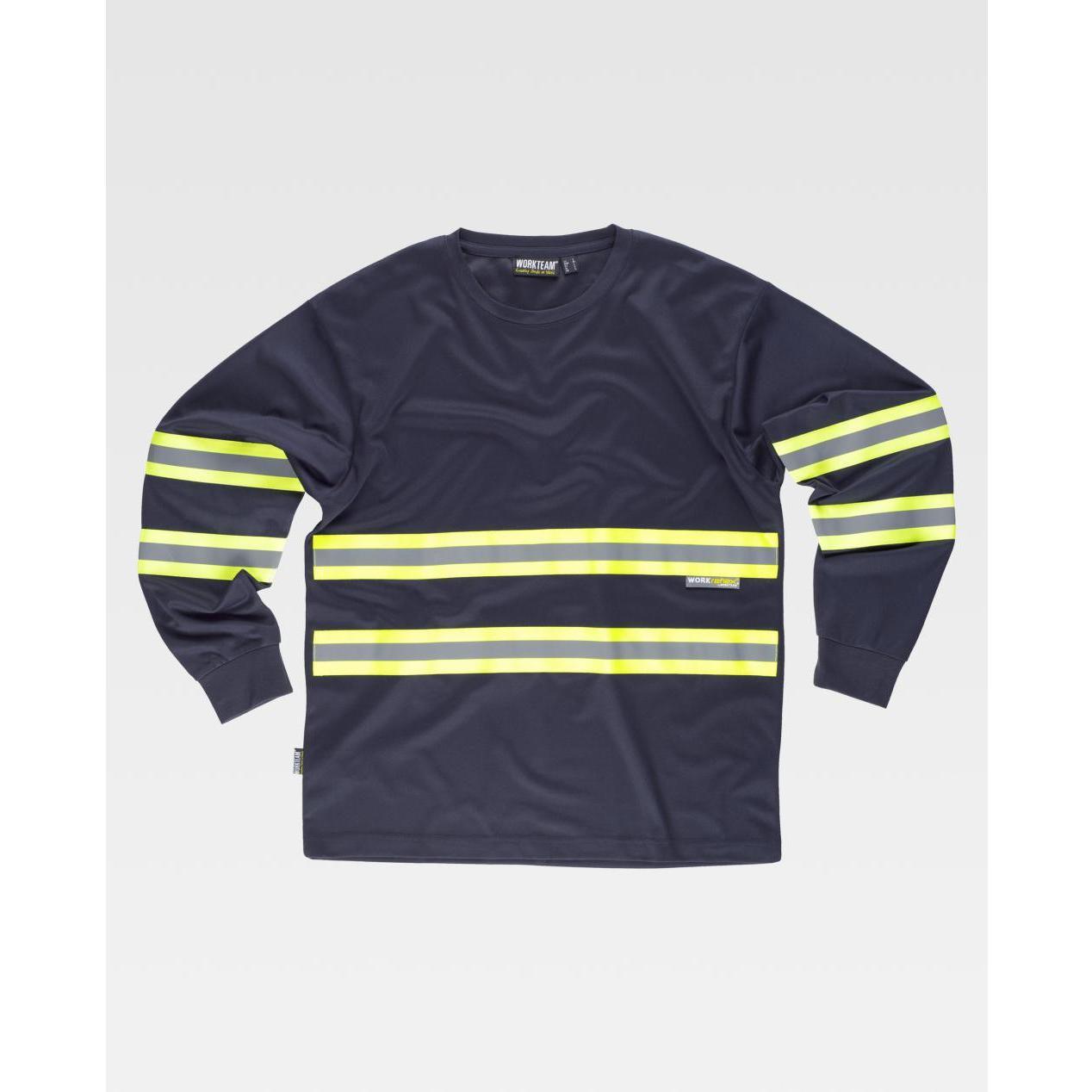 T-shirt da Lavoro Manica Lunga con Bande C3937 - Workteam