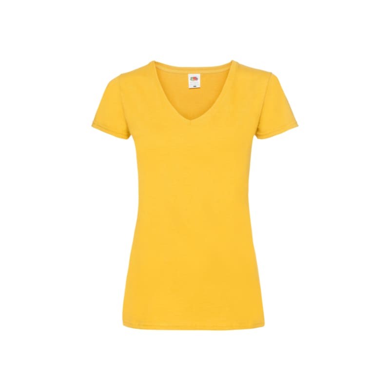 T-shirt da Lavoro Valueweight Ladies con Scollo a V Fruit Of The Loom - 613980
