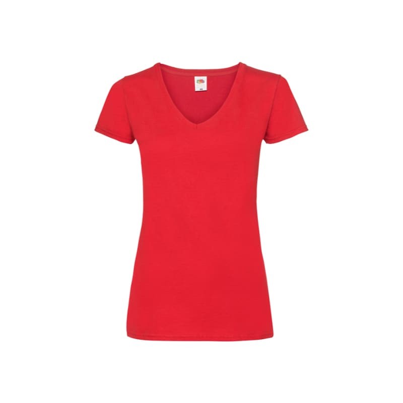 T-shirt da Lavoro Valueweight Ladies con Scollo a V Fruit Of The Loom - 613980