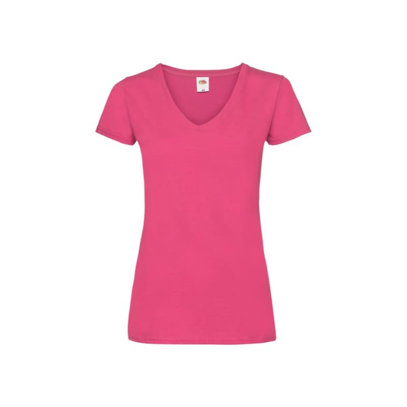 T-shirt da Lavoro Valueweight Ladies con Scollo a V Fruit Of The Loom - 613980