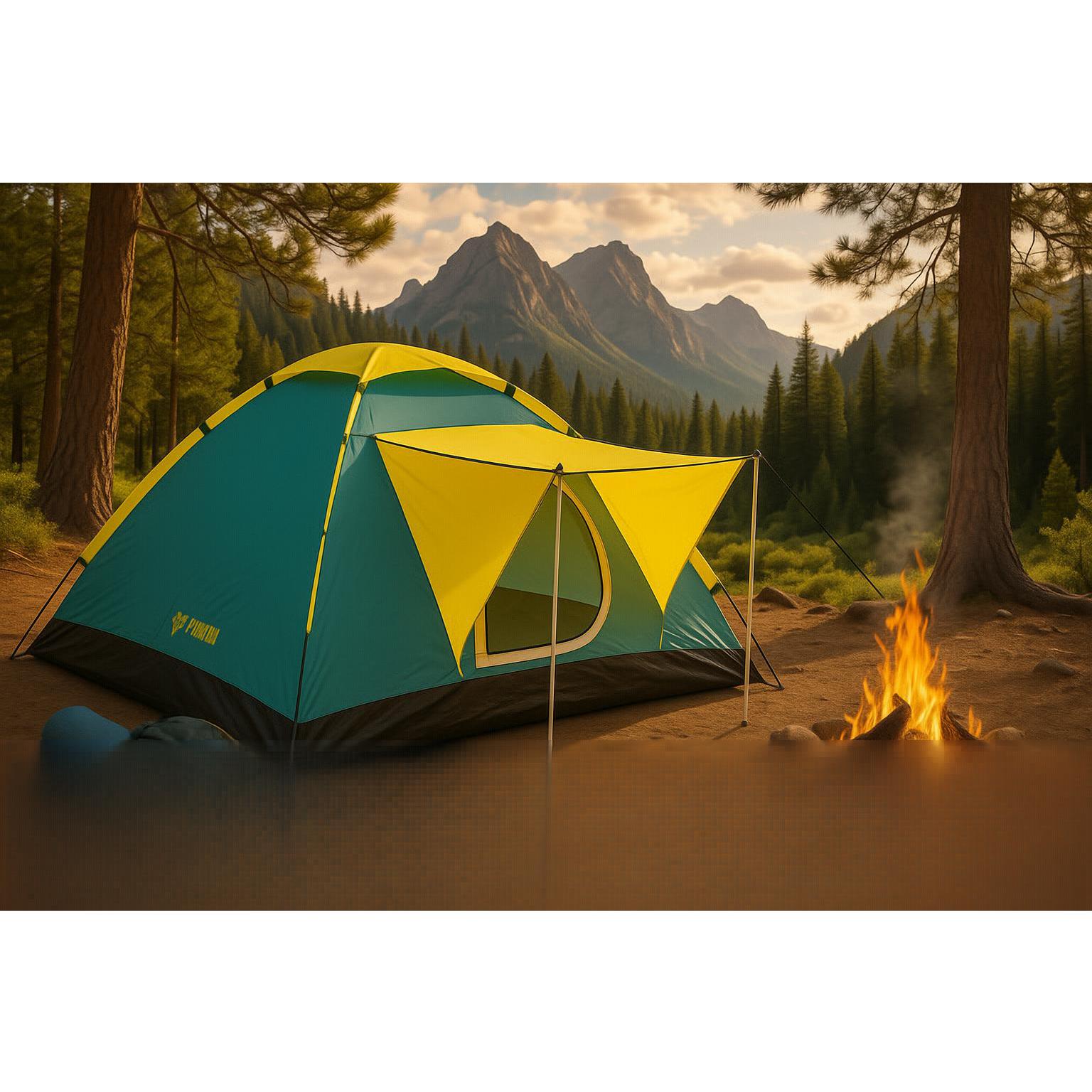 Tenda da Campeggio 3 Posti cm 210x210x120h