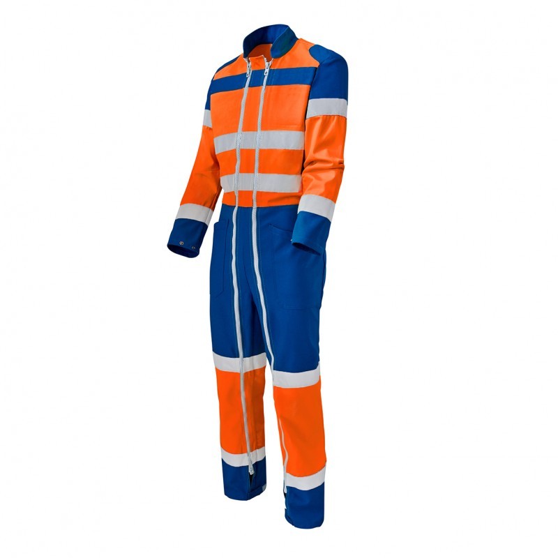 Tuta da Lavoro con doppia cerniera Alta Visibilit� Multitasche Molinel Fluopro Quick FLUOQK72ASJ/BU