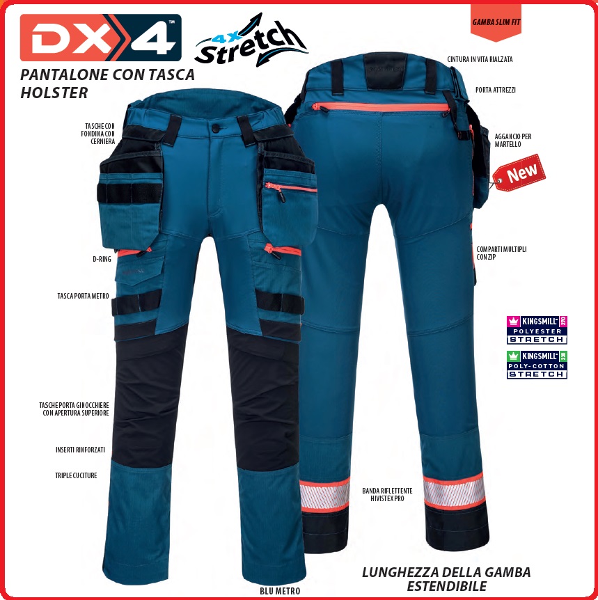 WestAce Pantaloni Cargo Uomo In Cotone Elasticizzato - Multitasche, Resistenti, Per Lavoro Ed Escursioni, Taglie Forti 32-44