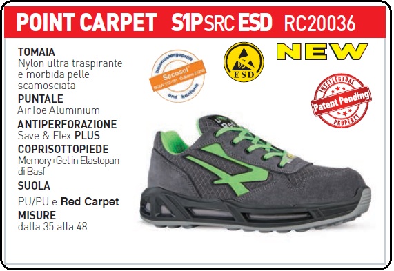 Scarpe upower point carpet S1P - BESTSAFETY